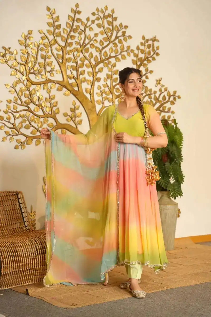 RTC 6069 Multi Faux Georgette Salwar Suit with Mirror Work & Embroidery Work. Get it for ₹2449. Delivery 4-6 Working Days. Shop now. | Anarkali Suits, Bollywood Anarkali, Creative-Anarkali, Designer Anarkali, Embroidered Anarkali, Party Wear Anarkali