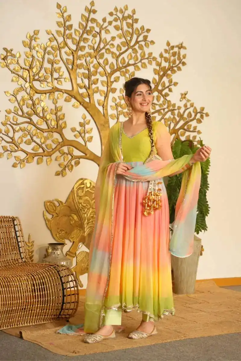 RTC 6069 Multi Faux Georgette Salwar Suit with Mirror Work & Embroidery Work. Get it for ₹2449. Delivery 4-6 Working Days. Shop now. | Anarkali Suits, Bollywood Anarkali, Creative-Anarkali, Designer Anarkali, Embroidered Anarkali, Party Wear Anarkali