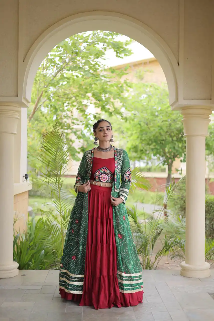 KA 5083 Red Color Rayon Embroidery Work & Cowrie Work Lehenga Choli . Grab it for ₹2949. Delivery 4-6 Working Days. Shop now. | Lehenga, Bollywood Lehenga, Creative Lehenga, Designer Lehenga, Embroidered Lehenga, Party Wear Lehenga