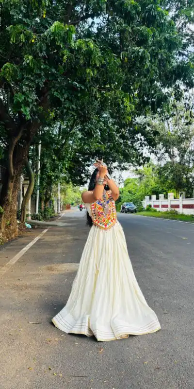 LG 661 White Color Rayon Embroidery Work & Cowrie Work Lehenga Choli . Grab it for ₹2349. Delivery 4-6 Working Days. Shop now. | Lehenga, Bollywood Lehenga, Creative Lehenga, Designer Lehenga, Embroidered Lehenga, Party Wear Lehenga
