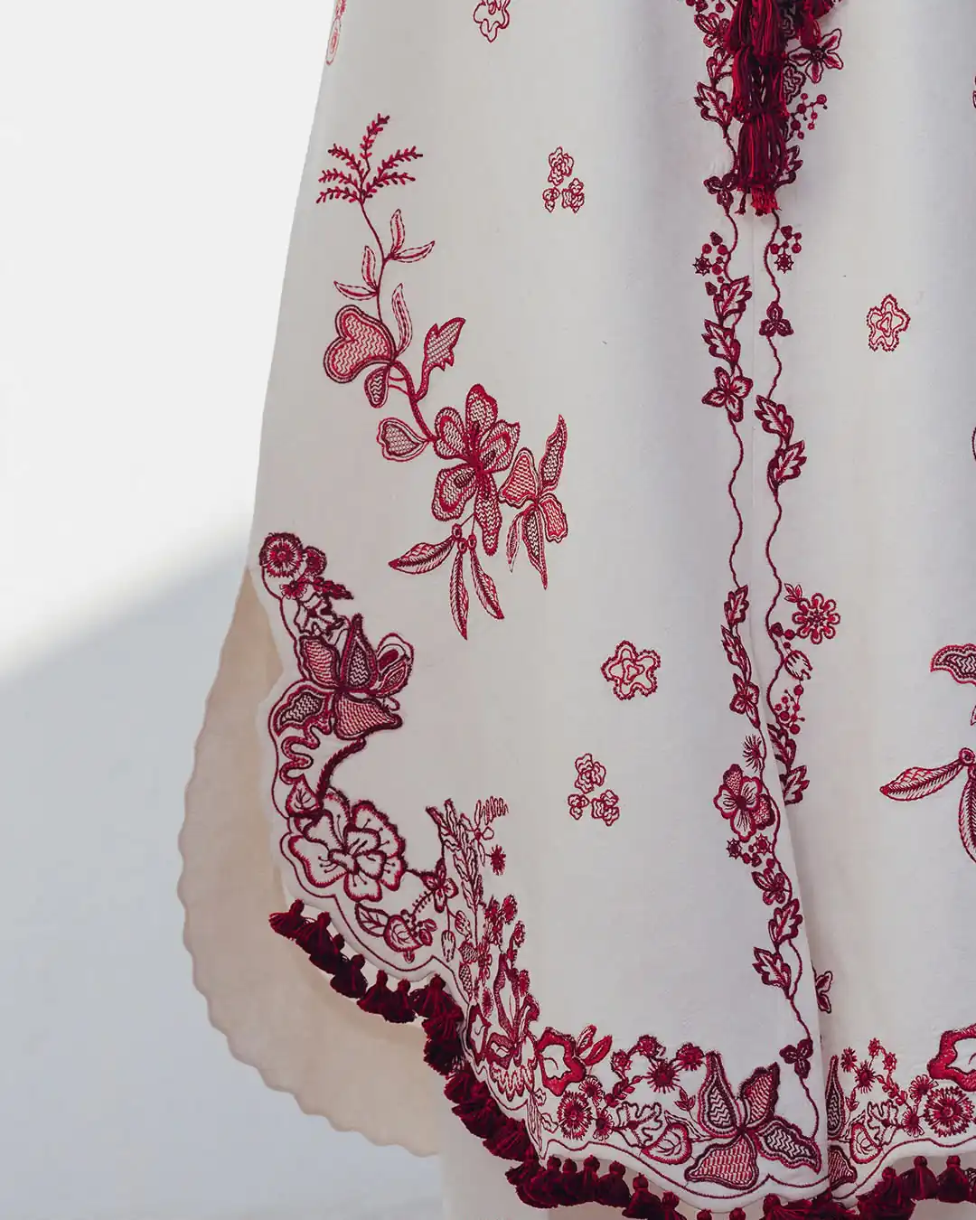 Nice White Roman Silk Embroidery Work Salwar Suit - Image 6