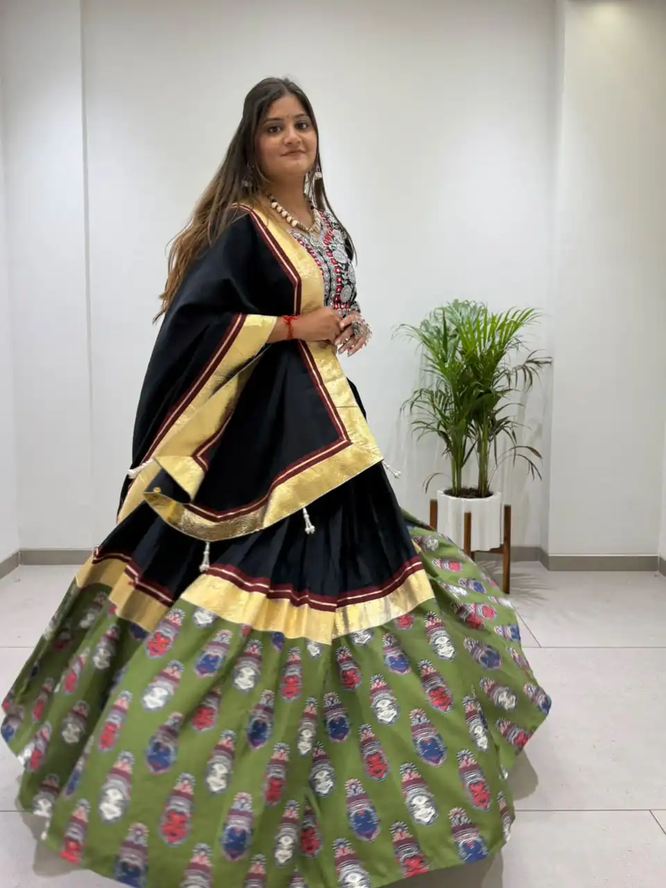 Trendy Black Rayon Embroider Work Lehenga Choli - Image 5