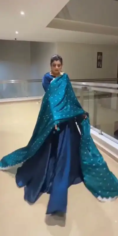 Unique Blue Fandy Crush Silk Sequins Work Salwar Suit