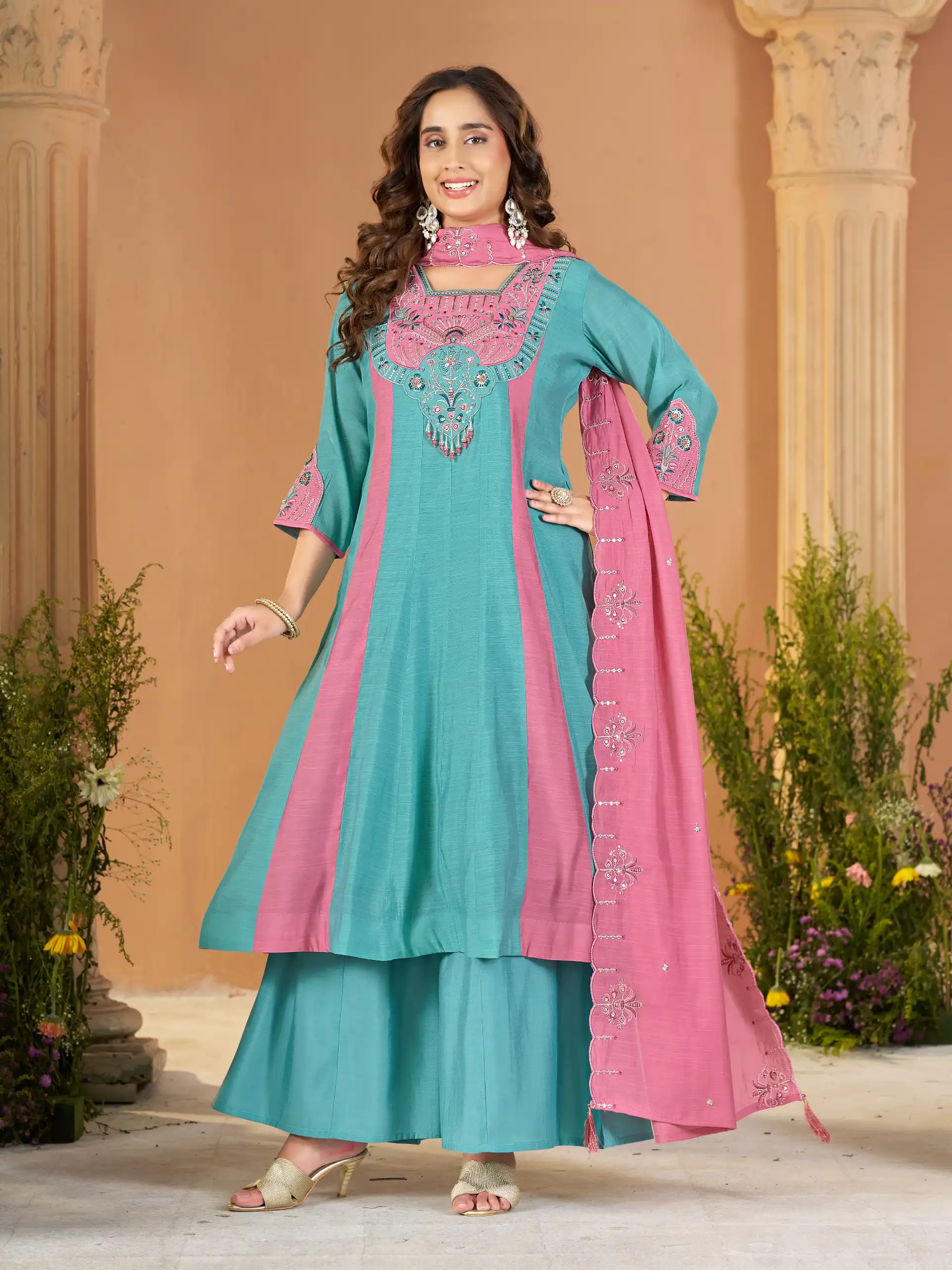 DIVA 186 Blue Mal Chanderi Salwar Suit Perfect for Wedding, Party, Baisakhi, Housewarming, Sangeet – Introductory Price ₹2899. Delivery 4-6 Working D | Jump Suits, Salwar suit, Designer Suits, Casual Suits, Creative suits, Palazzo Suits, Party Wear Suits, Patiala Suits, Straight Suits