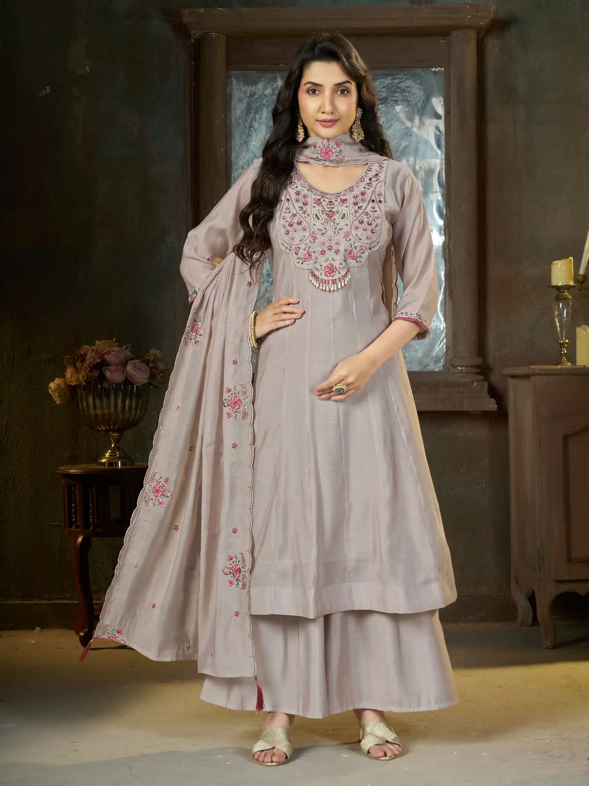 DIVA 175 Lavender Mal Chanderi Salwar Suit Perfect for Wedding, Party, Baisakhi, Housewarming, Sangeet – Introductory Price ₹2799. Delivery 4-6 Working D | Jump Suits, Salwar suit, Designer Suits, Casual Suits, Creative suits, Palazzo Suits, Party Wear Suits, Patiala Suits, Straight Suits