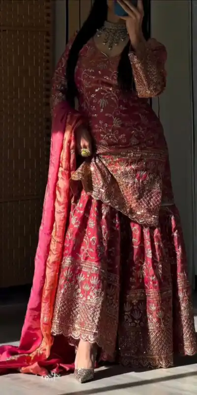 MF 479 Peach in Color Fendy Crush Silk Designer Work Salwar Suit . Introductory Price ₹2999. Delivery 4-6 Working Days. Shop now. | Jump Suits, Salwar suit, Designer Suits, Casual Suits, Creative suits, Palazzo Suits, Party Wear Suits, Patiala Suits, Straight Suits