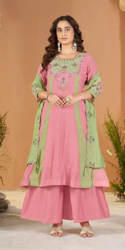 DIVA 186 Peach Mal Chanderi Salwar Suit Perfect for Wedding, Party, Baisakhi, Housewarming, Sangeet – Introductory Price ₹2899. Delivery 4-6 Working D | Jump Suits, Salwar suit, Designer Suits, Casual Suits, Creative suits, Palazzo Suits, Party Wear Suits, Patiala Suits, Straight Suits