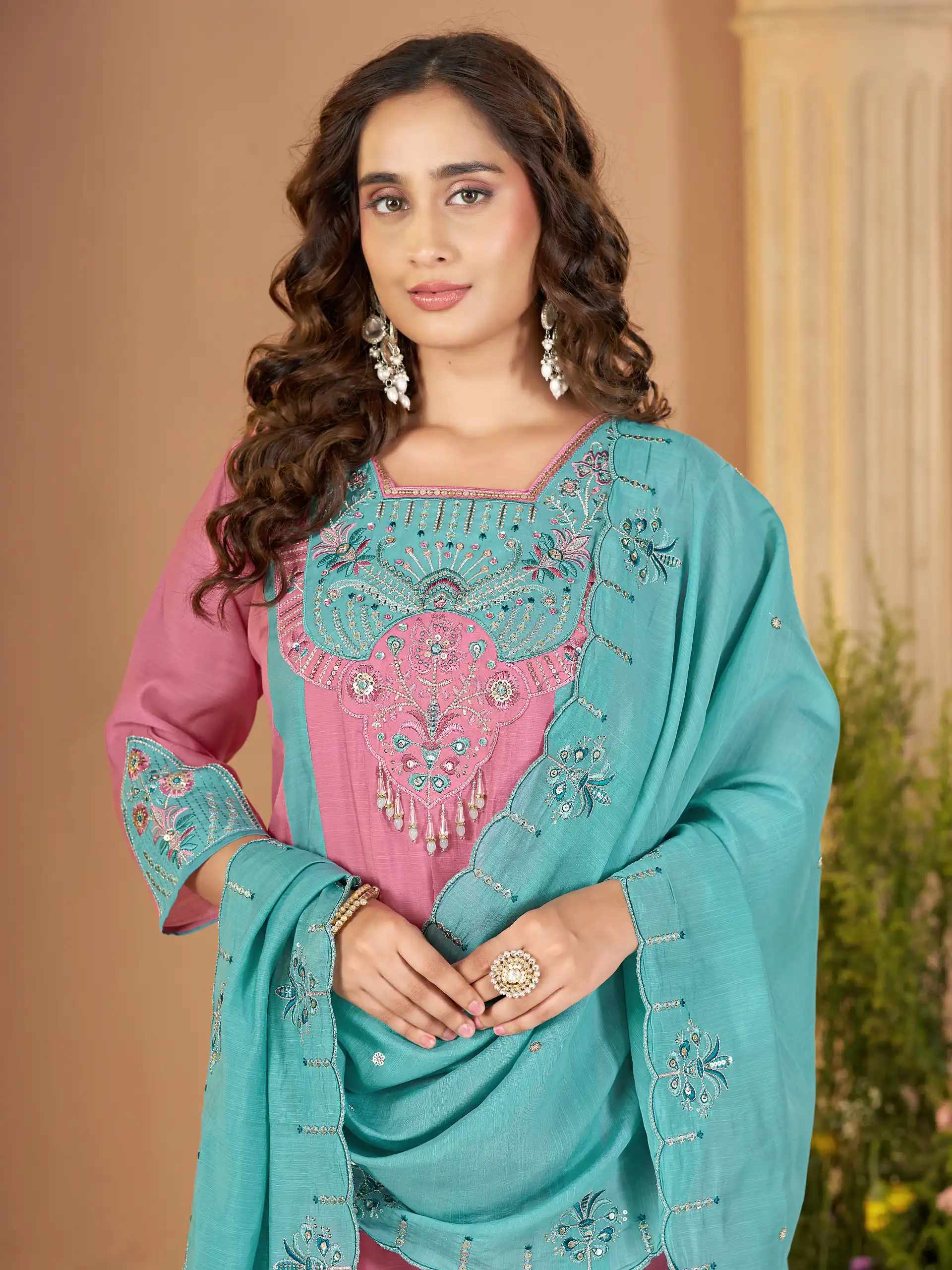 DIVA 186 Pink Mal Chanderi Salwar Suit Perfect for Wedding, Party, Baisakhi, Housewarming, Sangeet – Introductory Price ₹2899. Delivery 4-6 Working D | Jump Suits, Salwar suit, Designer Suits, Casual Suits, Creative suits, Palazzo Suits, Party Wear Suits, Patiala Suits, Straight Suits