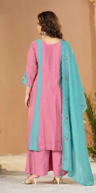 DIVA 186 Pink Mal Chanderi Salwar Suit Perfect for Wedding, Party, Baisakhi, Housewarming, Sangeet – Introductory Price ₹2899. Delivery 4-6 Working D | Jump Suits, Salwar suit, Designer Suits, Casual Suits, Creative suits, Palazzo Suits, Party Wear Suits, Patiala Suits, Straight Suits