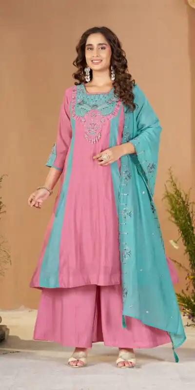 DIVA 186 Pink Mal Chanderi Salwar Suit Perfect for Wedding, Party, Baisakhi, Housewarming, Sangeet – Introductory Price ₹2899. Delivery 4-6 Working D | Jump Suits, Salwar suit, Designer Suits, Casual Suits, Creative suits, Palazzo Suits, Party Wear Suits, Patiala Suits, Straight Suits