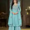 DIVA 175 Sea Blue Mal Chanderi Salwar Suit Perfect for Wedding, Party, Baisakhi, Housewarming, Sangeet – Introductory Price ₹2899. Delivery 4-6 Working D | Jump Suits, Salwar suit, Designer Suits, Casual Suits, Creative suits, Palazzo Suits, Party Wear Suits, Patiala Suits, Straight Suits