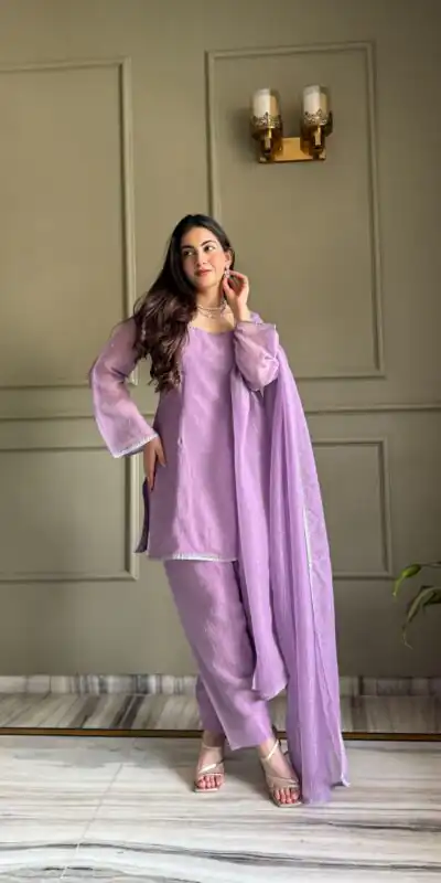 KB 297 Lavender Crunchy Silk Salwar Suit with Embroidery Work. Wedding, Party, Festive, Events Best Price ₹2029. Delivery 4-6 Working Days. Shop now. | Jump Suits, Salwar suit, Designer Suits, Casual Suits, Creative suits, Palazzo Suits, Party Wear Suits, Patiala Suits, Straight Suits
