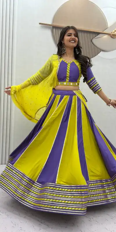 PC 589 Lavender in Pure Cotton Mirror Work & Gamthi Work Lehenga Choli . Exclusive Offer ₹2199. Delivery 4-6 Working Days. Shop now. | Lehenga, Bollywood Lehenga, Creative Lehenga, Designer Lehenga, Embroidered Lehenga, Party Wear Lehenga