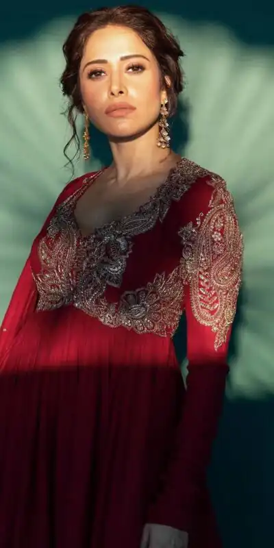 ST 1109 Red Chinon Gown. Perfect for Wedding, Party, Mehendi, Eid, Housewarming – Best Price ₹2149. Delivery 4-6 Working Days. Shop now. | Gowns, Bollywood Gowns, Creative Gowns, Designer Gowns, Embroidered Gowns, Party Wear Gowns