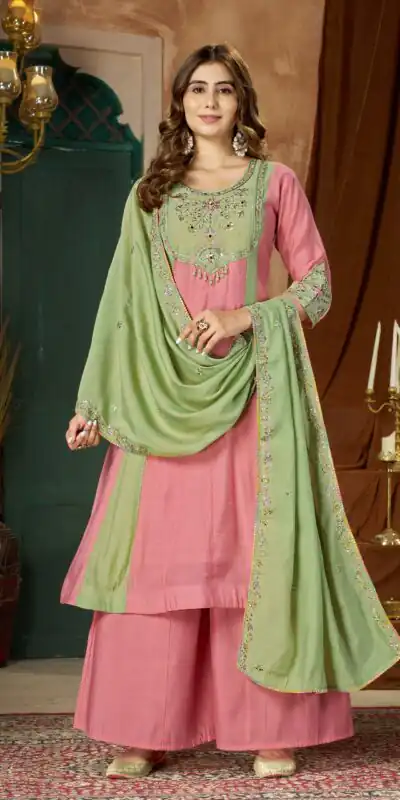 DIVA 183 Peach Brown Mal Chanderi Salwar Suit Perfect for Wedding, Party, Baisakhi, Housewarming, Sangeet – Introductory Price ₹2799. Delivery 4-6 Working D | Jump Suits, Salwar suit, Designer Suits, Casual Suits, Creative suits, Palazzo Suits, Party Wear Suits, Patiala Suits, Straight Suits