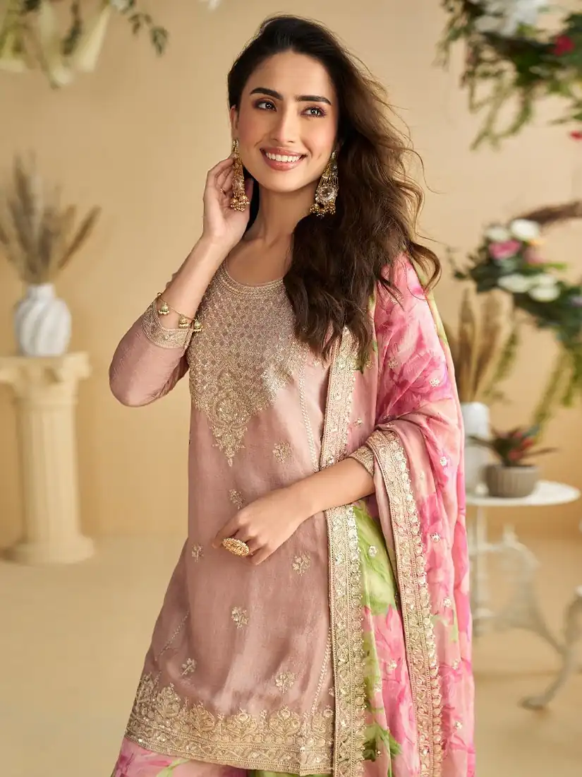 FC 10071 Pink Chinon Silk Salwar Suit with Embroidery Work & Sequins Work. Get it for ₹3049. Delivery 4-6 Working Days. Shop now. | Jump Suits, Salwar suit, Designer Suits, Casual Suits, Creative suits, Palazzo Suits, Party Wear Suits, Patiala Suits, Straight Suits