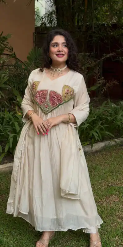 WW 1288 White Mal Chanderi Salwar Suit Perfect for Wedding, Party, Baisakhi, Housewarming, Sangeet – Introductory Price ₹2399. Delivery 4-6 Working D | Jump Suits, Salwar suit, Designer Suits, Casual Suits, Creative suits, Palazzo Suits, Party Wear Suits, Patiala Suits, Straight Suits