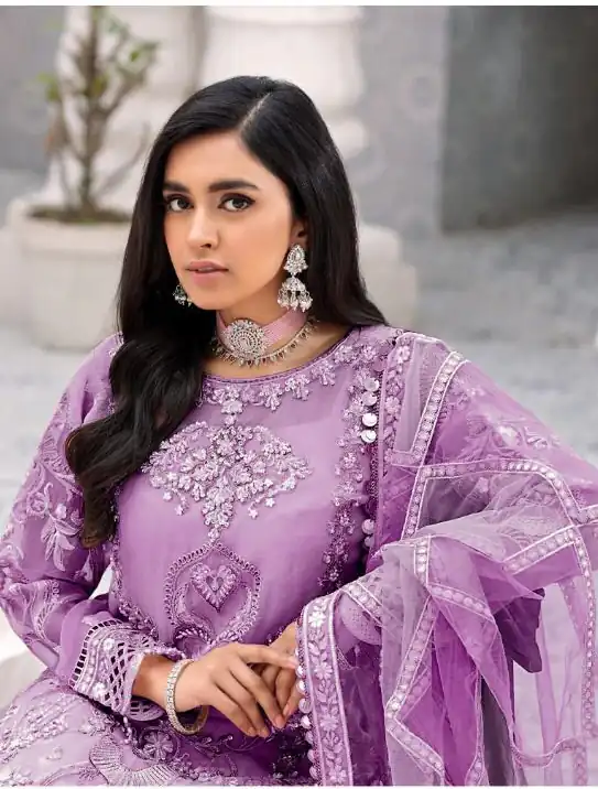 FC 131 Lavender Georgette Salwar Suit with Mirror Work & Embroidery Work. Get it for ₹2349. Delivery 4-6 Working Days. Shop now. | Jump Suits, Salwar suit, Designer Suits, Casual Suits, Creative suits, Palazzo Suits, Party Wear Suits, Patiala Suits, Straight Suits