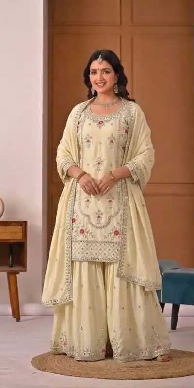 MD 3049 White in Color Natural Crepe Embroidery Work Salwar Suit . Affordable Price ₹2349. Delivery 4-6 Working Days. Shop now. | Jump Suits, Salwar suit, Designer Suits, Casual Suits, Creative suits, Palazzo Suits, Party Wear Suits, Patiala Suits, Straight Suits
