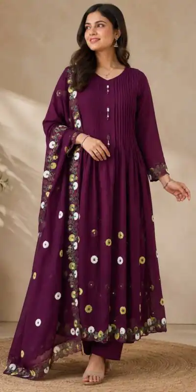 DIVA 181 Wine Mal Chanderi Salwar Suit Perfect for Wedding, Party, Baisakhi, Housewarming, Sangeet – Introductory Price ₹2299. Delivery 4-6 Working D | Jump Suits, Salwar suit, Designer Suits, Casual Suits, Creative suits, Palazzo Suits, Party Wear Suits, Patiala Suits, Straight Suits