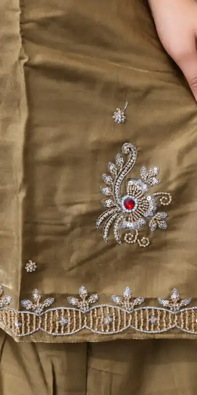 DIVA 188 Brown Glass Silk Salwar Suit Perfect for Wedding, Party, Durga Puja, Haldi, Makar Sankranti –Available at ₹2799 only. Delivery 4-6 Working Days | Jump Suits, Salwar suit, Designer Suits, Casual Suits, Creative suits, Palazzo Suits, Party Wear Suits, Patiala Suits, Straight Suits