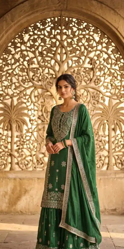 WW 1243 Green NC Zimmy Silk Salwar Suit Perfect for Wedding, Party, Baby Shower, Festival Celebrations, Pongal – . Grab it for ₹2449. Delivery 4-6 Worki | Jump Suits, Salwar suit, Designer Suits, Casual Suits, Creative suits, Palazzo Suits, Party Wear Suits, Patiala Suits, Straight Suits