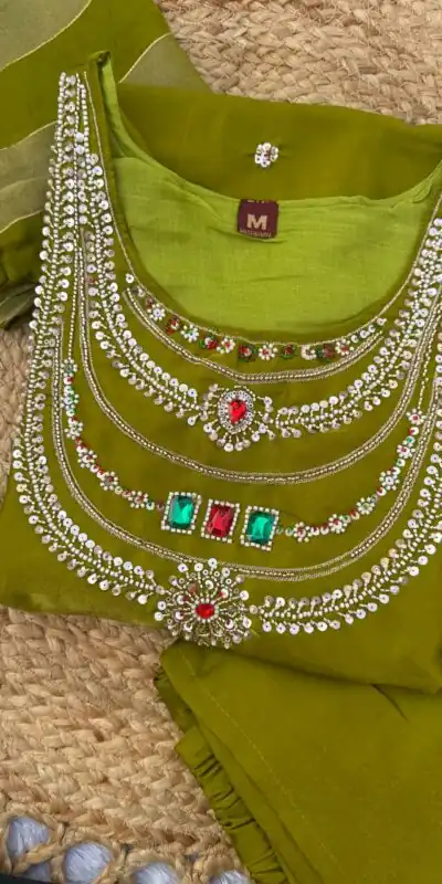 DIVA 188 Mehendi Glass Silk Salwar Suit Perfect for Wedding, Party, Durga Puja, Haldi, Makar Sankranti –Available at ₹2799 only. Delivery 4-6 Working Days | Jump Suits, Salwar suit, Designer Suits, Casual Suits, Creative suits, Palazzo Suits, Party Wear Suits, Patiala Suits, Straight Suits