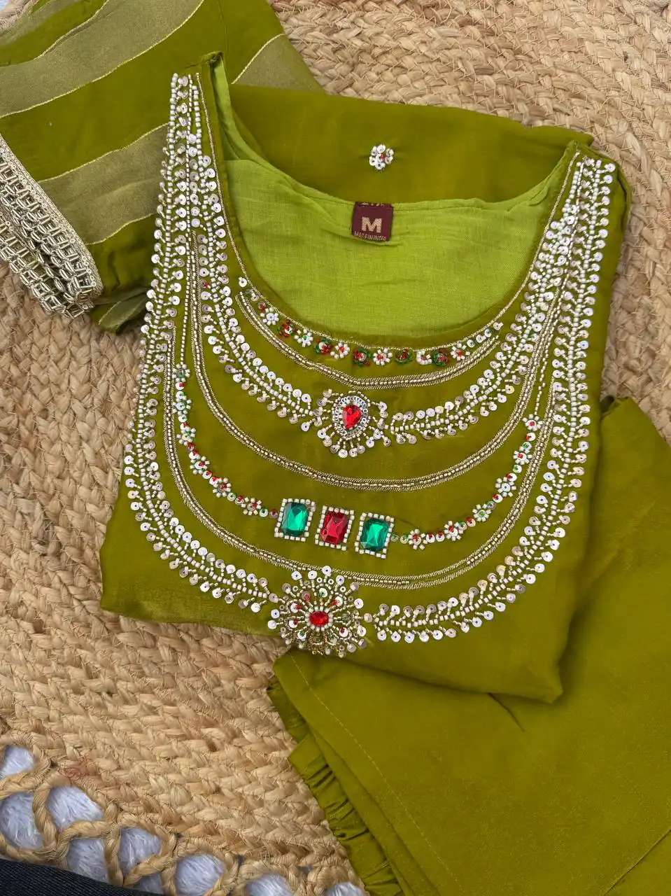 DIVA 188 Mehendi Glass Silk Salwar Suit Perfect for Wedding, Party, Durga Puja, Haldi, Makar Sankranti –Available at ₹2799 only. Delivery 4-6 Working Days | Jump Suits, Salwar suit, Designer Suits, Casual Suits, Creative suits, Palazzo Suits, Party Wear Suits, Patiala Suits, Straight Suits