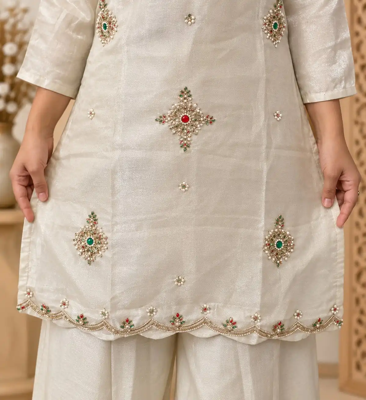 DIVA 188 White Glass Silk Salwar Suit Perfect for Wedding, Party, Durga Puja, Haldi, Makar Sankranti –Available at ₹2799 only. Delivery 4-6 Working Days | Jump Suits, Salwar suit, Designer Suits, Casual Suits, Creative suits, Palazzo Suits, Party Wear Suits, Patiala Suits, Straight Suits