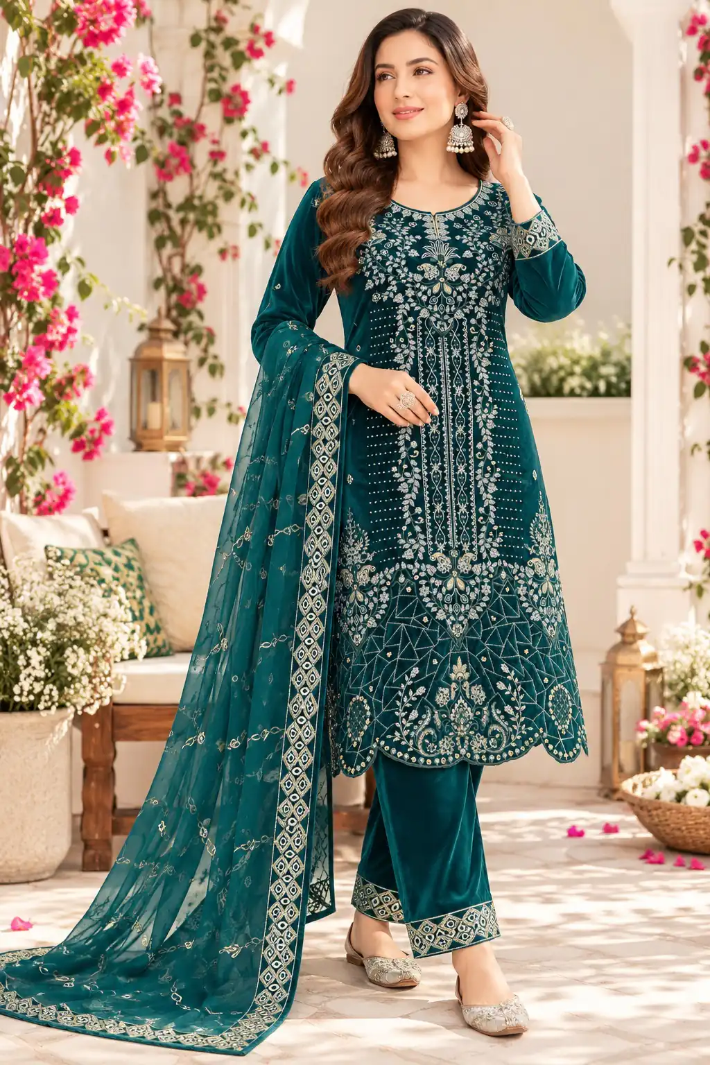 FC 736 Teal 9000 Velvet Salwar Suit. Perfect for Wedding, Party, Bridal Wear, Onam, Karwa Chauth – Exclusive Offer ₹3049. Delivery 4-6 Working Days. | Jump Suits, Salwar suit, Designer Suits, Casual Suits, Creative suits, Palazzo Suits, Party Wear Suits, Patiala Suits, Straight Suits