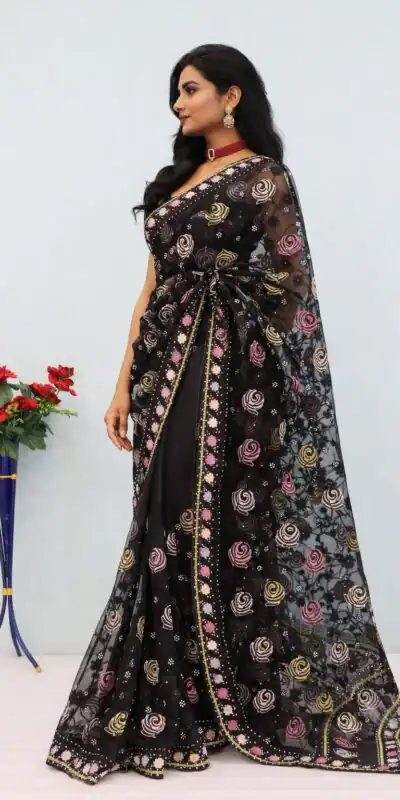 BT GULABO Black Color Butterfly Net 5mm Sequence Embroiderer Work Saree Casual, Wedding, Festive, Events . Expected Delivery 4-6 Working Days @2299/- only | Sarees, Bollywood Sarees, Creative Sarees, Designer Sarees, Embroidered Sarees, Ethnic Saree, Modern Digital sarees, Party Wear Sarees