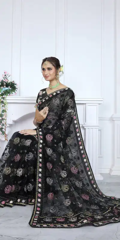 BT GULABO Black Color Butterfly Net 5mm Sequence Embroiderer Work Saree Casual, Wedding, Festive, Events . Expected Delivery 4-6 Working Days @2299/- only | Sarees, Bollywood Sarees, Creative Sarees, Designer Sarees, Embroidered Sarees, Ethnic Saree, Modern Digital sarees, Party Wear Sarees