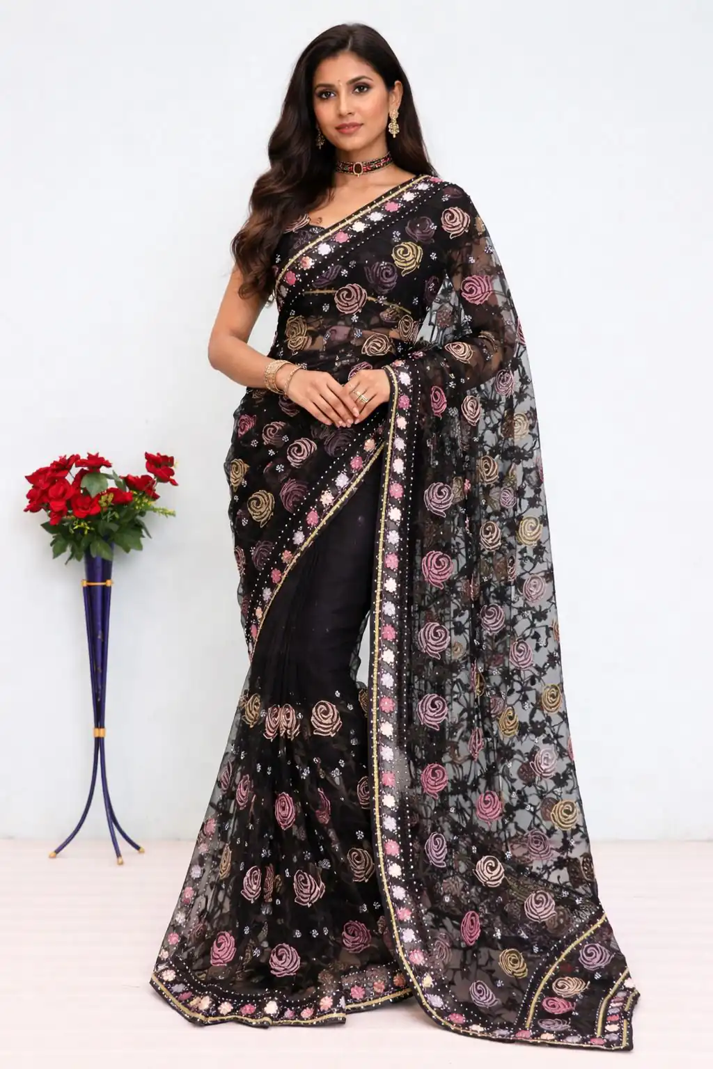 BT GULABO Black Color Butterfly Net 5mm Sequence Embroiderer Work Saree Casual, Wedding, Festive, Events . Expected Delivery  4-6 Working Days @2299/- only                                                                                | Sarees, Bollywood Sarees, Creative Sarees, Designer Sarees, Embroidered Sarees, Ethnic Saree, Modern Digital sarees, Party Wear Sarees