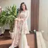 Splendid Trendy White Color Party Wear Sharara Suit