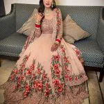 Women's Orange Color Full Sequence Diamond Work Party Wear Gown