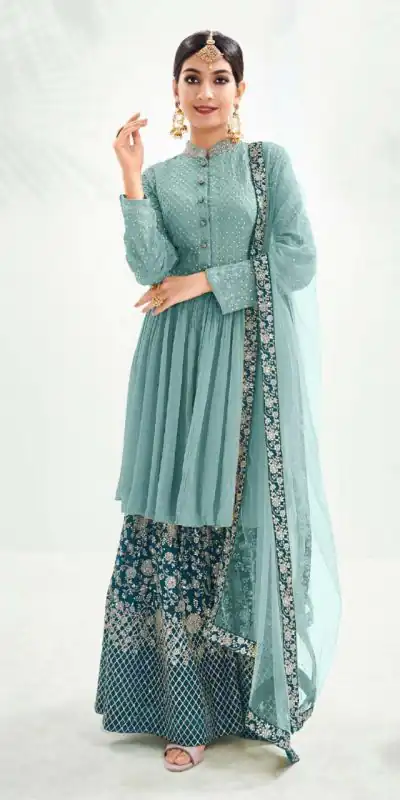 latest-sky-blue-color-georgette-with-embroidery-work-sharara-suit