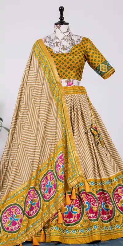 new-exclusive-yellow-color-silk-with-heavy-tassels-lehenga-choli