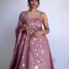 Grand Pink Color Jimmy Chu Thread & Sequence Work Salwar Suit