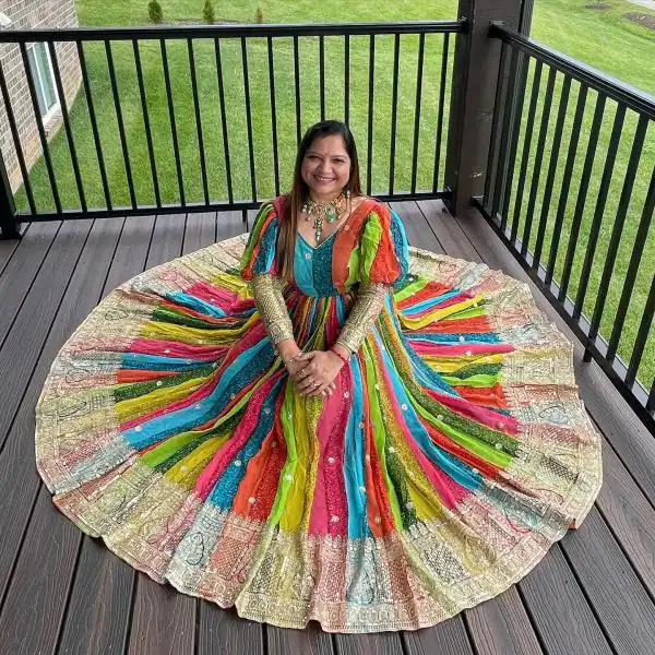 Resplendent Multi Color Foix Georgette With Digital Printed Gown