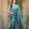 Artful Royal Blue Color Jacquard Rich Pallu On All Over The Saree