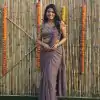 Majestic Grey Color Faux Georgette Sequence Embroidery Saree