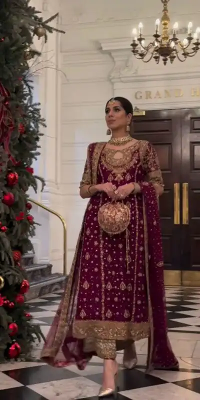 SRK 5231 Red Color Pure Chinnon Silk With Embroidery Sequence Work Salwar Suit Casual, Wedding, Party, Festive, Events Etc.4-6 Working Days@ 2699/-only | Jump Suits, Salwar suit, Designer Suits, Casual Suits, Creative suits, Palazzo Suits, Party Wear Suits, Patiala Suits, Straight Suits