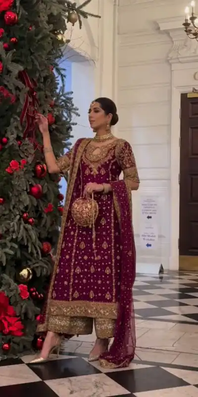 SRK 5231 Red Color Pure Chinnon Silk With Embroidery Sequence Work Salwar Suit Casual, Wedding, Party, Festive, Events Etc.4-6 Working Days@ 2699/-only | Jump Suits, Salwar suit, Designer Suits, Casual Suits, Creative suits, Palazzo Suits, Party Wear Suits, Patiala Suits, Straight Suits