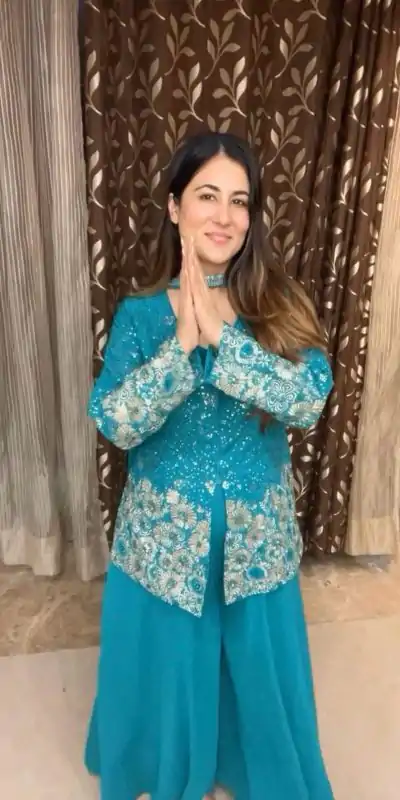 Amazing Blue Color georgette Sequence Embroidery Work Salwar Suit