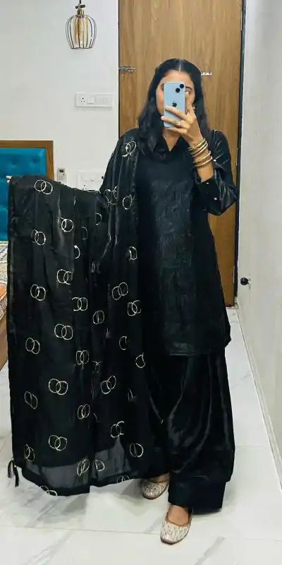 Black Silk Salwar Suit