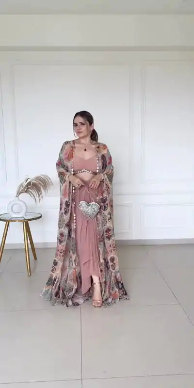 Onion Fiona Silk Printed Koti Suit