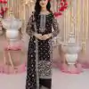 SRK 5238 Black Faux Georgette With 5mm Embroidery Sequence Work with Beads Work Wedding, Party, Festive, Events, 4-6 Working Days At 2399 | Jump Suits, Salwar suit, Designer Suits, Casual Suits, Creative suits, Palazzo Suits, Party Wear Suits, Patiala Suits, Straight Suits