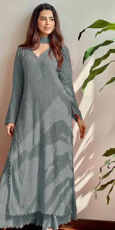 BE 170 Grey Color Georgette Thread Embroidery Salwar Suit Wedding, Party, Festive events, etc.  Expected Delivery  4-6 Working Days @1999/- | Salwar suit, Designer Suits, Casual Suits, Creative suits, Palazzo Suits, Party Wear Suits, Patiala Suits, Straight Suits