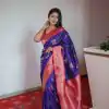 Royal Blue Pethani Silk Zari Lace Work Saree