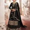 Black Georgette Embroidery Work Salwar Suit